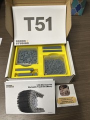 1/35 Doogs Studios #135012 Sherman T51 Worn Workable Track Set 3D Printed