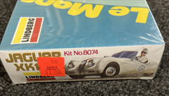 New, Unassembled, Vintage Le Mans Lindberg XK140 Jag Jaguar Yellow Model Kit