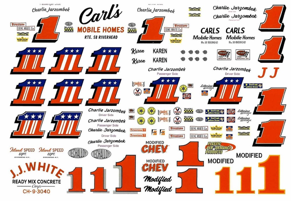 Plastic Performance Products #1 Charlie Jarzombek 36 Chevy Coupe decal
