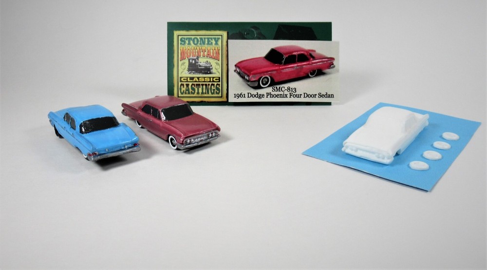 New! SMC-813 1961 Dodge Phoenix Sedan 4 Door HO-1/87th Scale White Resin Kit