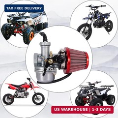 RUTU PZ22 Carburetor 22mm Carb with 38mm Air Filter Cleaner Intake Pipe Kit for