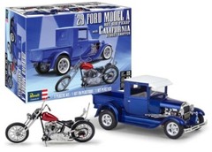 Revell 29 Ford Model A Hot Rod Pickup & California Street Chopper model car kit