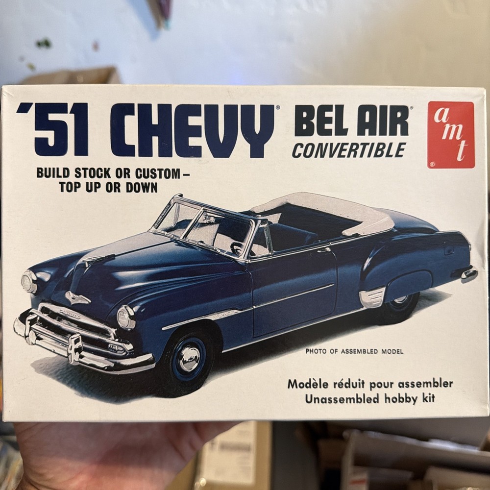 🚨AMT 1951💙Chevy Bel Air🔥Convertible 2N1 Classic🇺🇸1/25 Model Vintage