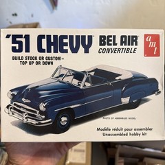 🚨AMT 1951💙Chevy Bel Air🔥Convertible 2N1 Classic🇺🇸1/25 Model Vintage