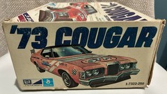 RARE Vintage MPC c. 1973 #7322 Mercury Cougar 1/25 Model Kit. Unbuilt. Offers.