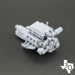 Dodge Hellcat Demon Hellaphant model engine resin 3D printed 1/25 1/24