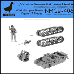 NUMODEL NMGER406 | 1/72 Resin WWII Flakpanzer I Ausf A Light Tank Model Kit |7pc