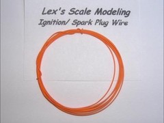 LEX’S SCALE MODELING Ignition Spark Plug Wire in Orange 1/24 1/25 Models 3FT
