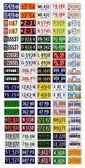 1/25 scale model car assorted USA Ohio license plates state tags