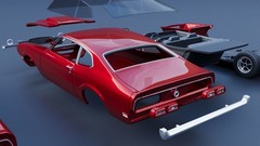 ABS Like Resin 3D Printed 1971 Mercury Comet Model in 1/25