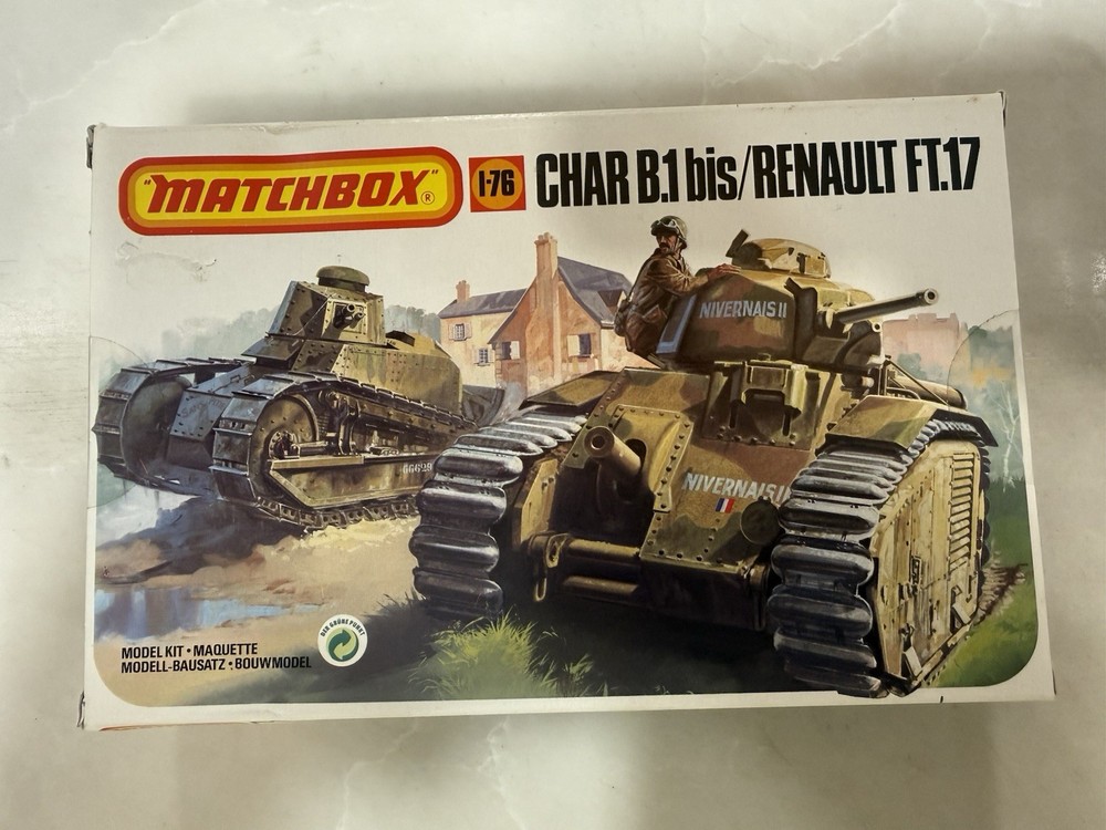 Matchbox 1/76 CHAR B.1 BIS RENAULT FT.17 #40176 – FREE SHIPPING – SEALED