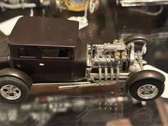 Custom-built 1:25 scale Revel Monogram model, chopped 1925 Ford Model T hot rod.