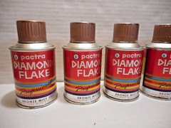 Vintage Pactra Diamond Flake Bronze Mist Spray Paint Factory Case of 6 Cans 1962