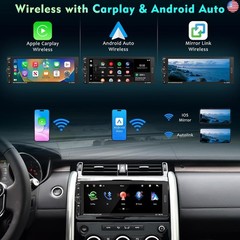 6.9 in Wireless Carplay Single Din Car Stereo, HD IPS Touchscreen Car Radio,