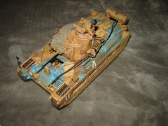 Built 4 Defiance Tank w/Driver 6-3/4 inches long Well Built & Painted Excellent