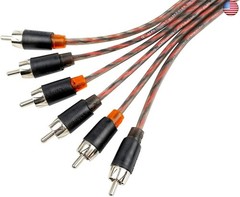 Alphasonik 17 Feet Premium 6 Channel Hyper-Flex RCA Interconnect Signal Patch