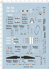 1/64 Water Slide Decals for racing car 62334b