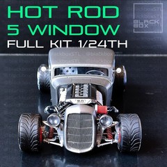 1:16 Scale 5 Window Coupe Hot Rod | Full Model Kit-Unnasembled & Unpainted
