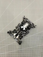 Tamiya 4WD Jedi 8G FMA Chassis Dual Shell Matte Metal Black Painted Car