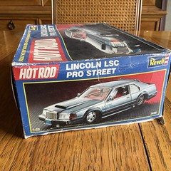 Revell Hot Rod Lincoln LSC Pro Street Kit #7456 1990 STARTED/INCOMPLETE