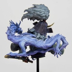 1/10 Scale Die-Cast Resin Bust Model Kit Female Warrior & Dragon Statue Unass…