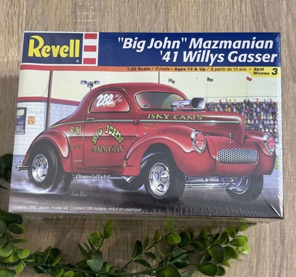 Revell Big John Mazmanian 41 Willys Gasser Model Car Kit 85-2350 ~ NEW Sealed