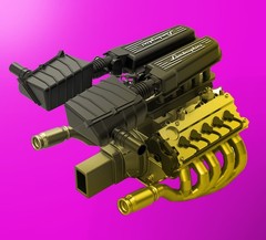 Lamborghini Huracan V10 engine / 3D 8 12 18 24 Tamiya Revell Monogram AMT IXO