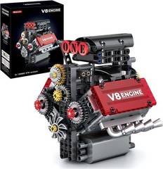 STEM Mini V8 Engine Kit with Battery & Motor []