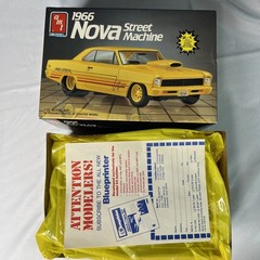 AMT Ertl 1966 Nova Street Machine 1:25 Unassembled Yellow Plastic Pro Street NOB