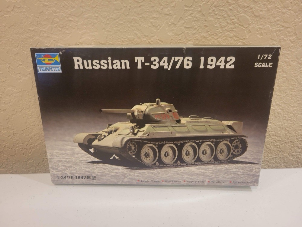TRUMPETER 07206 Military Model 1/72 Russian T-34/76 1942 Scale Hobby P7206