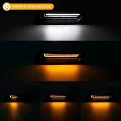 Clear Lens Sequential LED Hood Vent Lights Compatible with Ram 1500 2010-2018…
