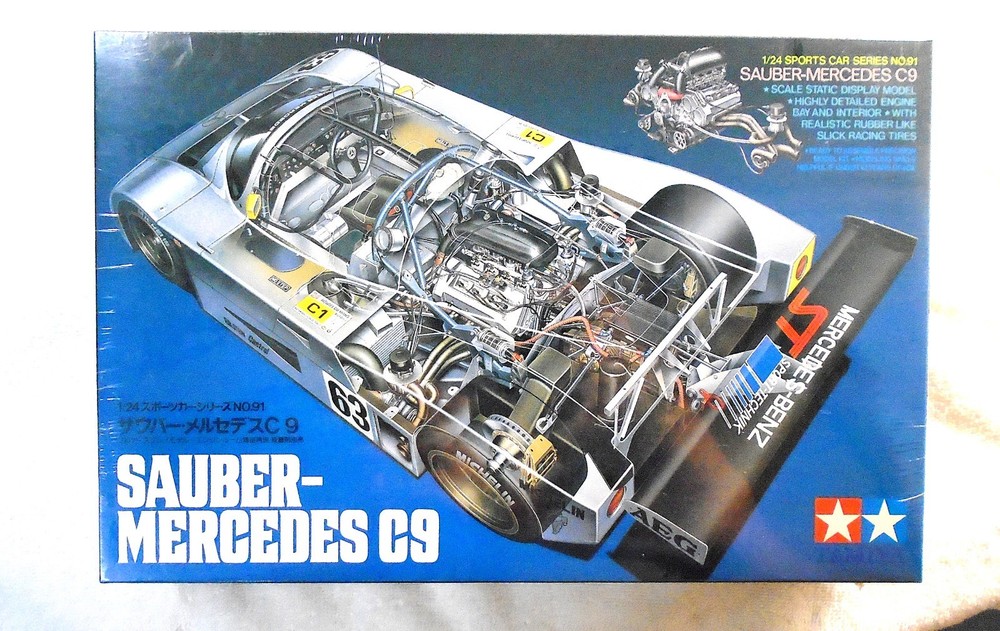 Tamiya 1:24 Sauber Mercedes C9 #24091 Model Kit Sealed Sports Car Japan Vintage