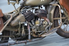 WWII Harley-Davidson WLA 750 Pro Built 1:9 Scale Italeri Motorcycle NICE!