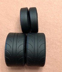 Resin 17/15 Scale inch Weld S71 Drag Wheels With Cheater Slicks 1/24, 1/25