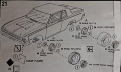 64 DODGE 330 COLOR ME GONE – DRAG RACING WHEEL SET – MODEL CAR KIT PARTS LOT