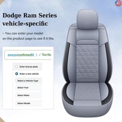 Coverado Seat Covers for Dodge Ram Full Set, Waterproof Truck Car Seat Cover