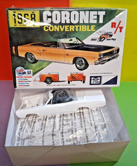 MPC 1968 Dodge Coronet Convertible w/Trailer 1/25 MPC978 Plastics Car/Truck