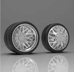 1:25 26” Semi Truck “Nitro”Dually Wheels In Low Profile Tires (2 Fronts 4 Rears)
