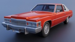 ABS-LIKE RESIN 3D PRINTED 1/25 1977 CADILLAC COUPE DEVILLE KIT
