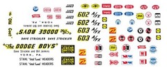 DAVE STRICKLER “The Dodge Boys” NHRA Drag 1/18th Scale Waterslide Decal