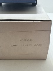 1987 Chevrolet Camaro Z-28 Dealer Promo Model #6104EO Blue SHIPS SAME DAY