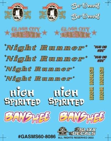 Slixx 8086 Gasser Mini Sheet #60 1/24 1/25 decal