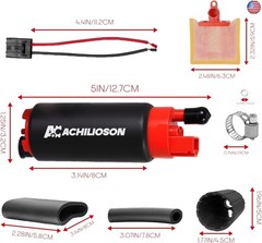 340 LPH High-Flow & High-Pressure Electric Fuel Pump Compatible with GSS341