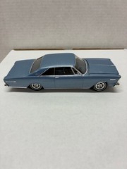 VINTAGE AMT 1/25 1966 FORD GALAXIE HT HIGH QUALITY BUILT KIT SILVER BLUE POLY