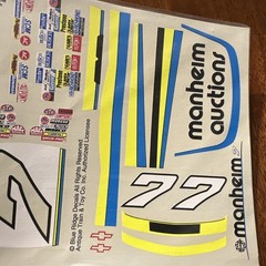 Blue Ridge Decals M-94-7 1/25 Scale #7 Manheim Auctions NASCAR Chevy Decal
