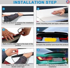 KHK G20 Trunk Spoiler, Gloss Black Car Rear Trunk Tail Spoiler, M4 Style Rear