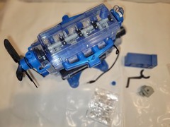 Smithsonian Motor-Works STEM Working 4 Cylinder Blue Engine PARTS ONLY