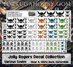 Jolly Rogers I – Pirates – Models, Derby Car or More – Waterslide Decals
