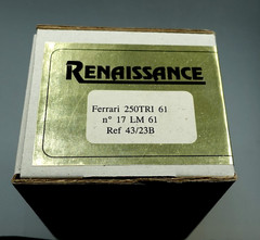 RENAISSANCE 1/43 SCALE FERRARI 250TR1 61 CAR KIT-UNASSEMBLED IN BOX