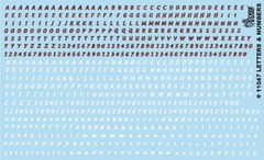 RED WHITE LETTER NUMBERS 1:24 1:25 GOFER RACING DECALS CAR MODEL ACCESSORY 11047